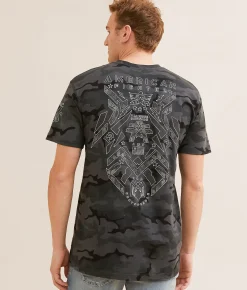 American Fighter Groverspring T-Shirt Black Camo