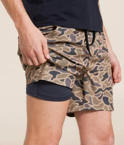 Bottoms|Shorts | BURLEBO Guage Camo Athletic Stretch Short Gauge Camo