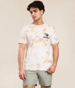 Sullen Guess What T-Shirt White Tan Crystal Wash New