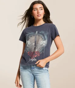 Tops | Wrangler® Guitar & Roses T-Shirt Odyssey Grey