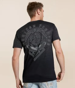 Tops|Graphic T-Shirts | American Fighter Gulf Crest T-Shirt Black Mass