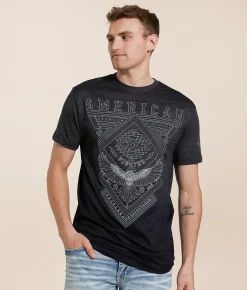 Tops|Graphic T-Shirts | American Fighter Gulf Crest T-Shirt Black Mass