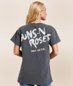 Tops | Goodie Two Sleeves Guns-N-Roses Oversized Band T-Shirt Washed Black