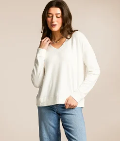 Tops | White Crow Gwen Silky Knit Top Vanilla Ice