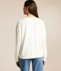 Tops | White Crow Gwen Silky Knit Top Vanilla Ice