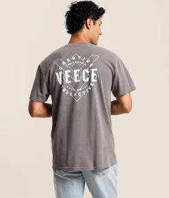 Tops|Graphic T-Shirts | Veece Hairline T-Shirt Storm Grey Pigment Dye