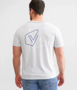 RVCA Half Pin Hex T-Shirt Gray Dawn Sale