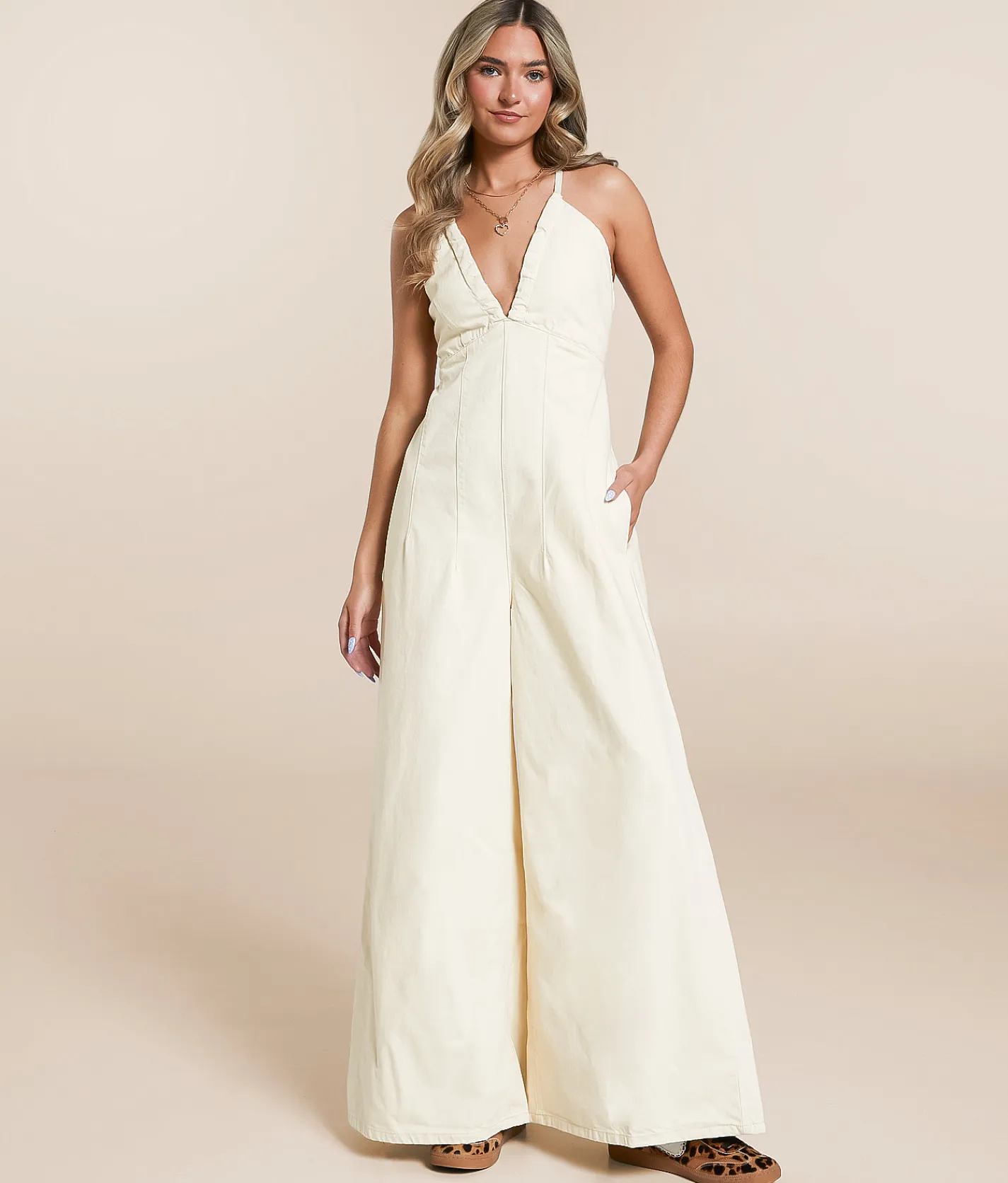 Rompers & Jumpsuits | By Together Halter Strappy Jumpsuit Light Blue
