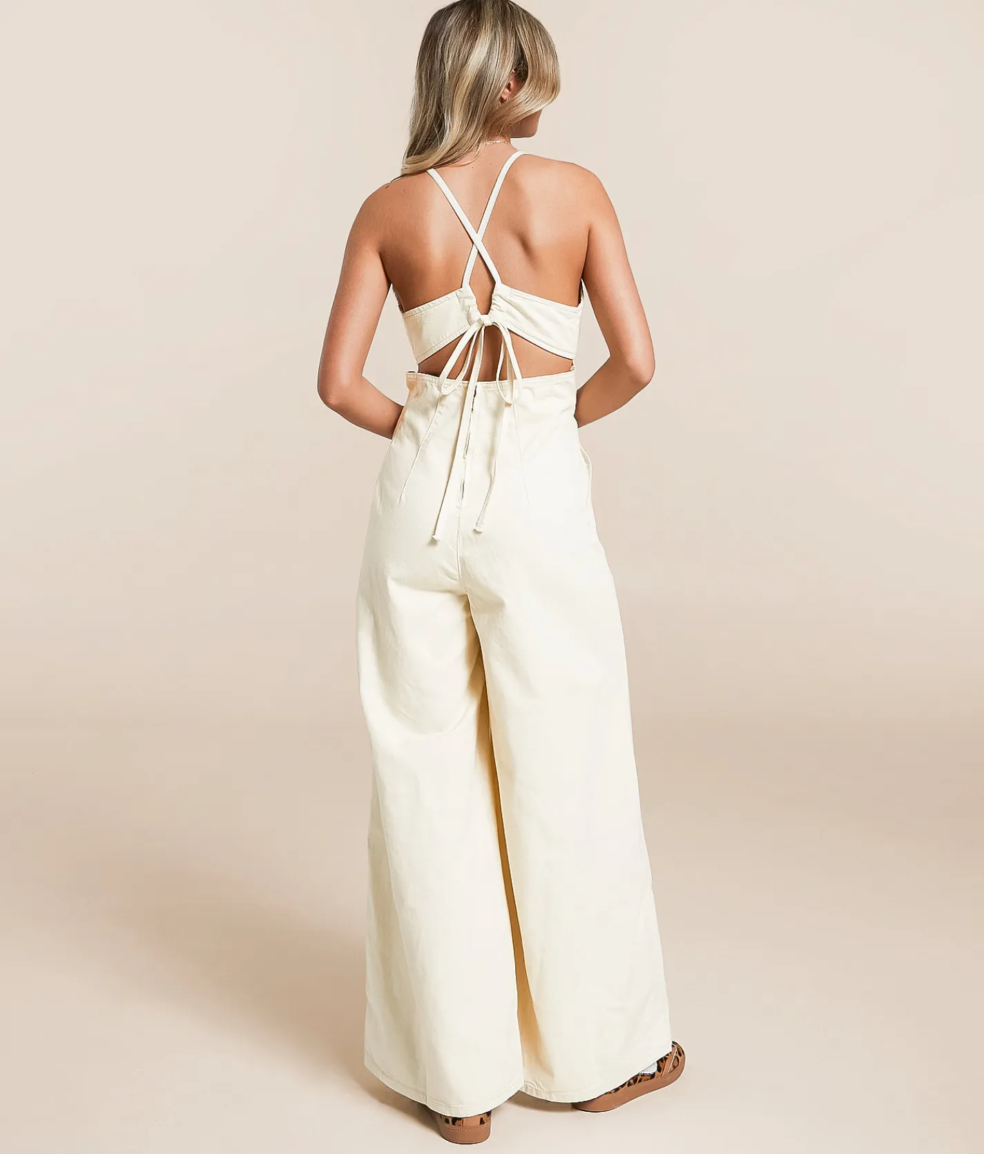 Rompers & Jumpsuits | By Together Halter Strappy Jumpsuit Light Blue