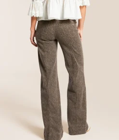 HIDDEN Happi Cheetah Flare Stretch Jean Brown Cheetah Online