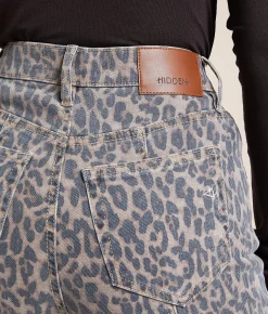 HIDDEN Happi Flare Stretch Jean Cheetah