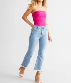 Jeans|Bottoms | HIDDEN Happi Cropped Flare Stretch Jean Light Wash