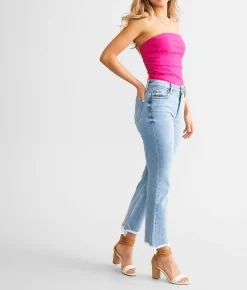 Jeans|Bottoms | HIDDEN Happi Cropped Flare Stretch Jean Light Wash