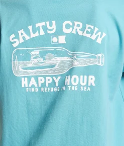 Salty Crew Happy Hour T-Shirt Turquoise Sale