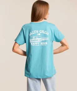 Salty Crew Happy Hour T-Shirt Turquoise Sale