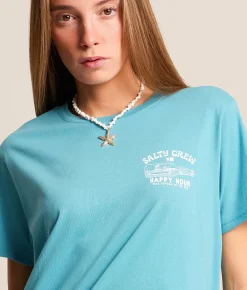 Salty Crew Happy Hour T-Shirt Turquoise Sale