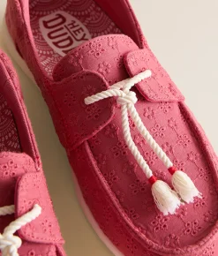 Shoes | HEYDUDE™ Harbor Breeze Eyelet Shoe Washed Red