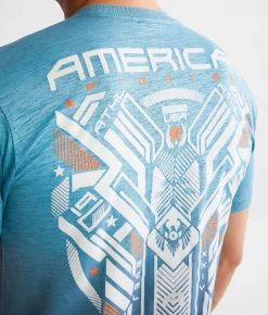Graphic T-Shirts | American Fighter Harcourt T-Shirt Coastal Shade Colonial Bl