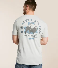 Graphic T-Shirts | Pendleton Harding Buffalo T-Shirt Silver