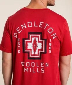 Pendleton Harding Red T-Shirt Canvas Red Outlet