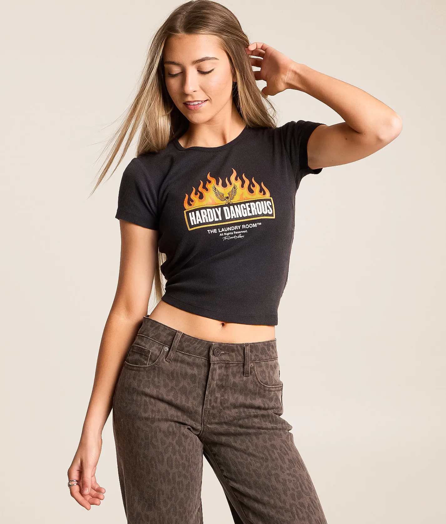The Laundry Room™ Hardly Dangerous T-Shirt Black New