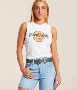 Tops | HighlightLA Hard Rock® Cafe Muscle Tank Top White