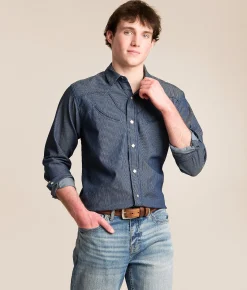 Ariat Harlan Retro Fitted Shirt Navy Best