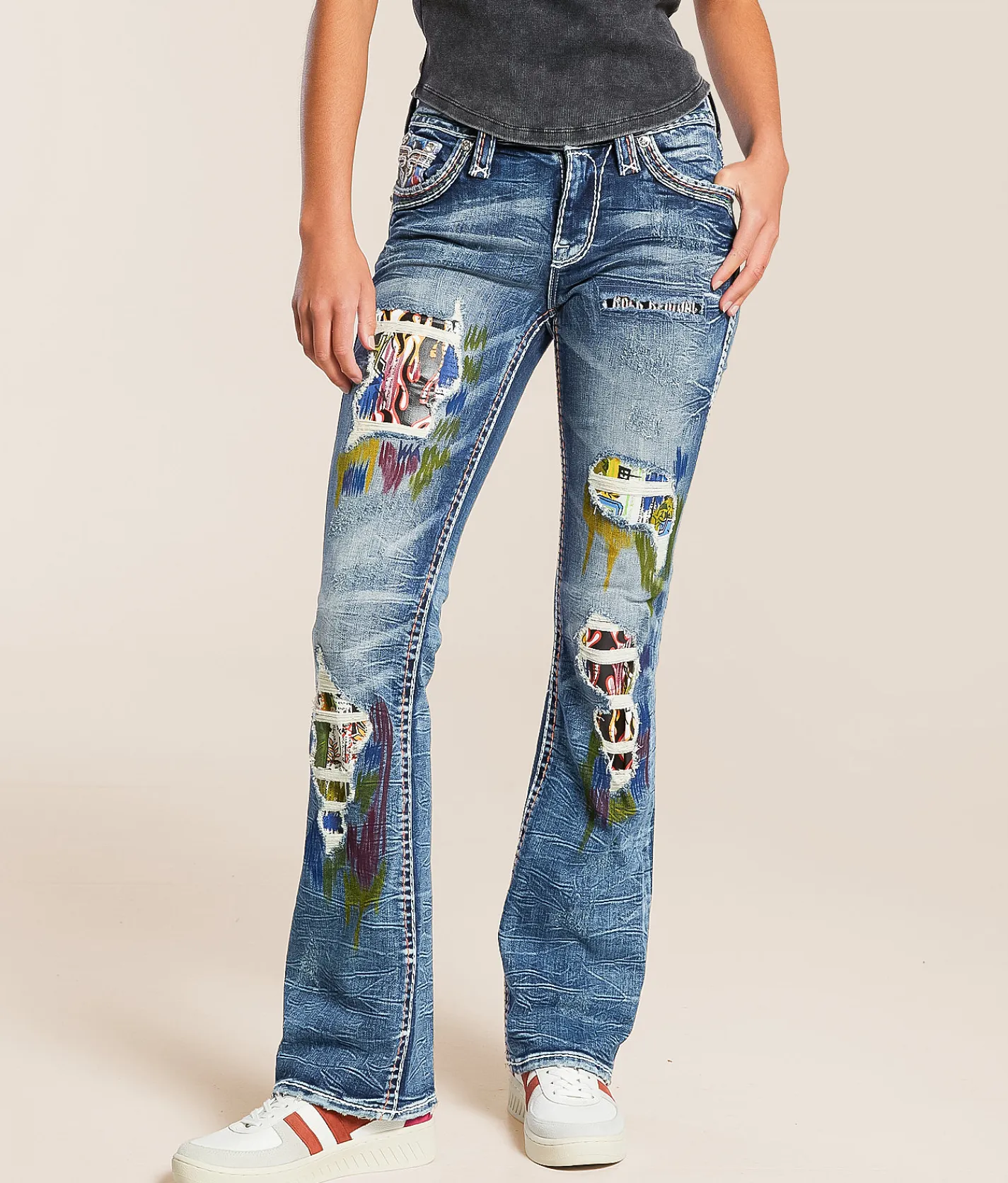 Rock Revival Harlow Mid-Rise Boot Stretch Jean Harlow MB205 Outlet