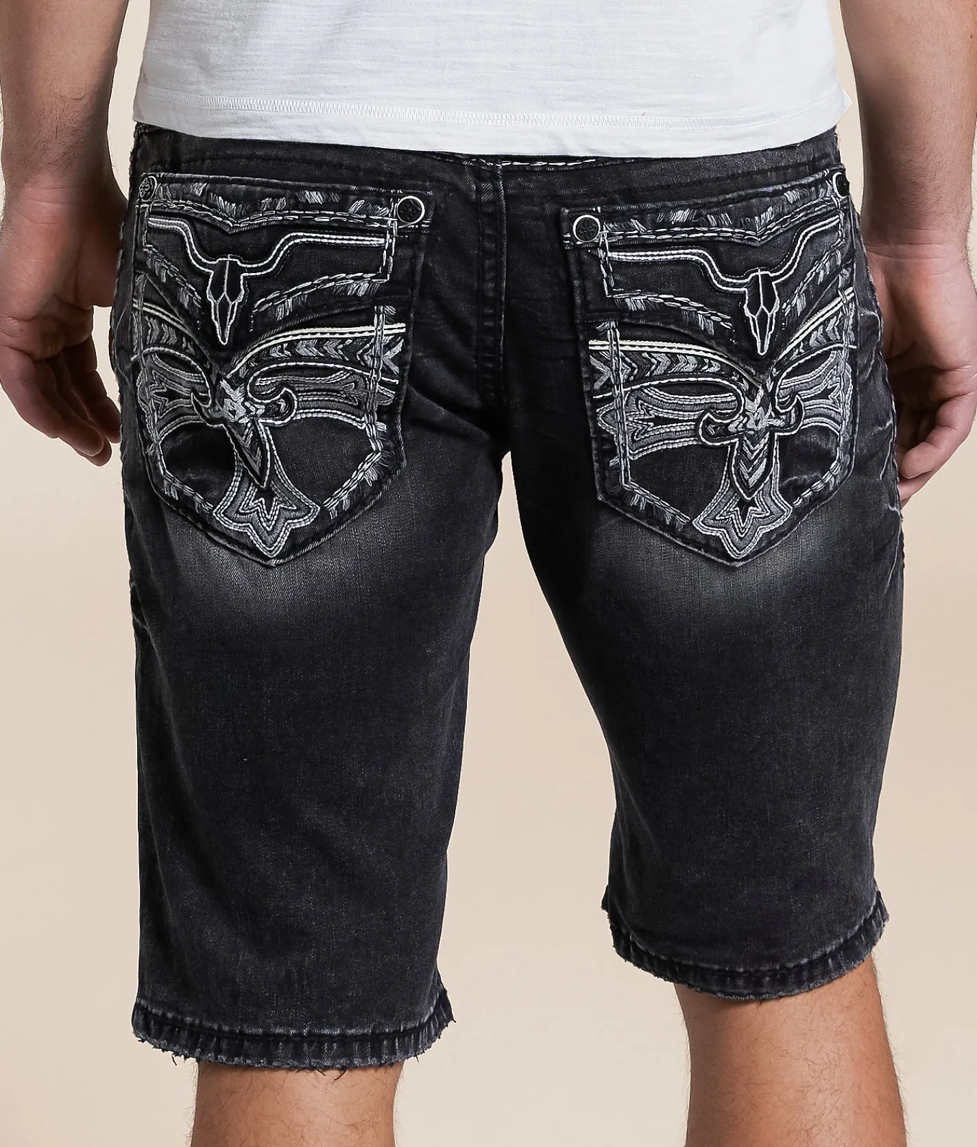 Bottoms|Shorts | Rock Revival Harman 12" Stretch Short Harman H201