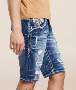 Bottoms|Shorts | Rock Revival Harold 12" Stretch Short Harold H202