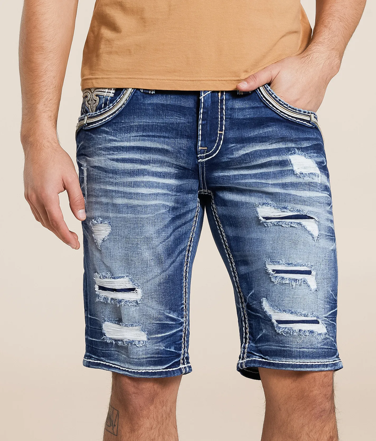 Bottoms|Shorts | Rock Revival Harold 12" Stretch Short Harold H202