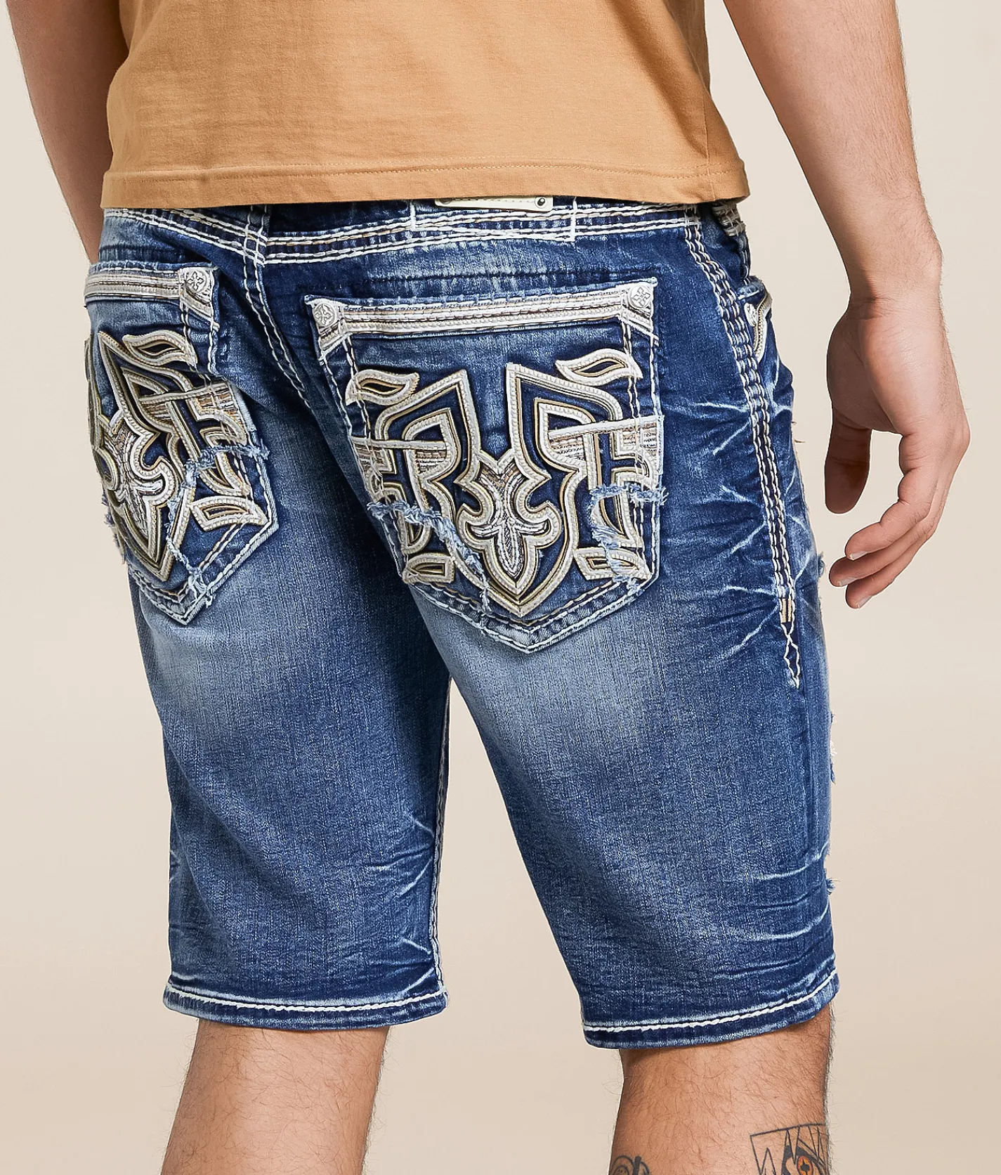 Bottoms|Shorts | Rock Revival Harold 12" Stretch Short Harold H202