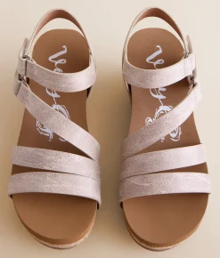 Shoes | Very G Harriet Strappy Wedge Sandal Cream