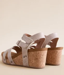 Shoes | Very G Harriet Strappy Wedge Sandal Cream