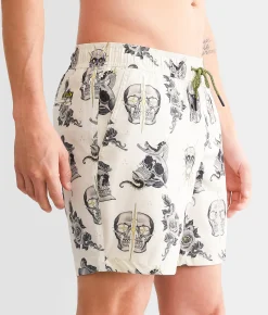 Sullen Haubs Stretch Swim Trunks Cream Hot