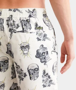 Sullen Haubs Stretch Swim Trunks Cream Hot