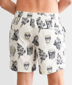 Sullen Haubs Stretch Swim Trunks Cream Hot