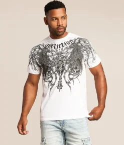 Tops|Graphic T-Shirts | Affliction Haunted Passage T-Shirt White