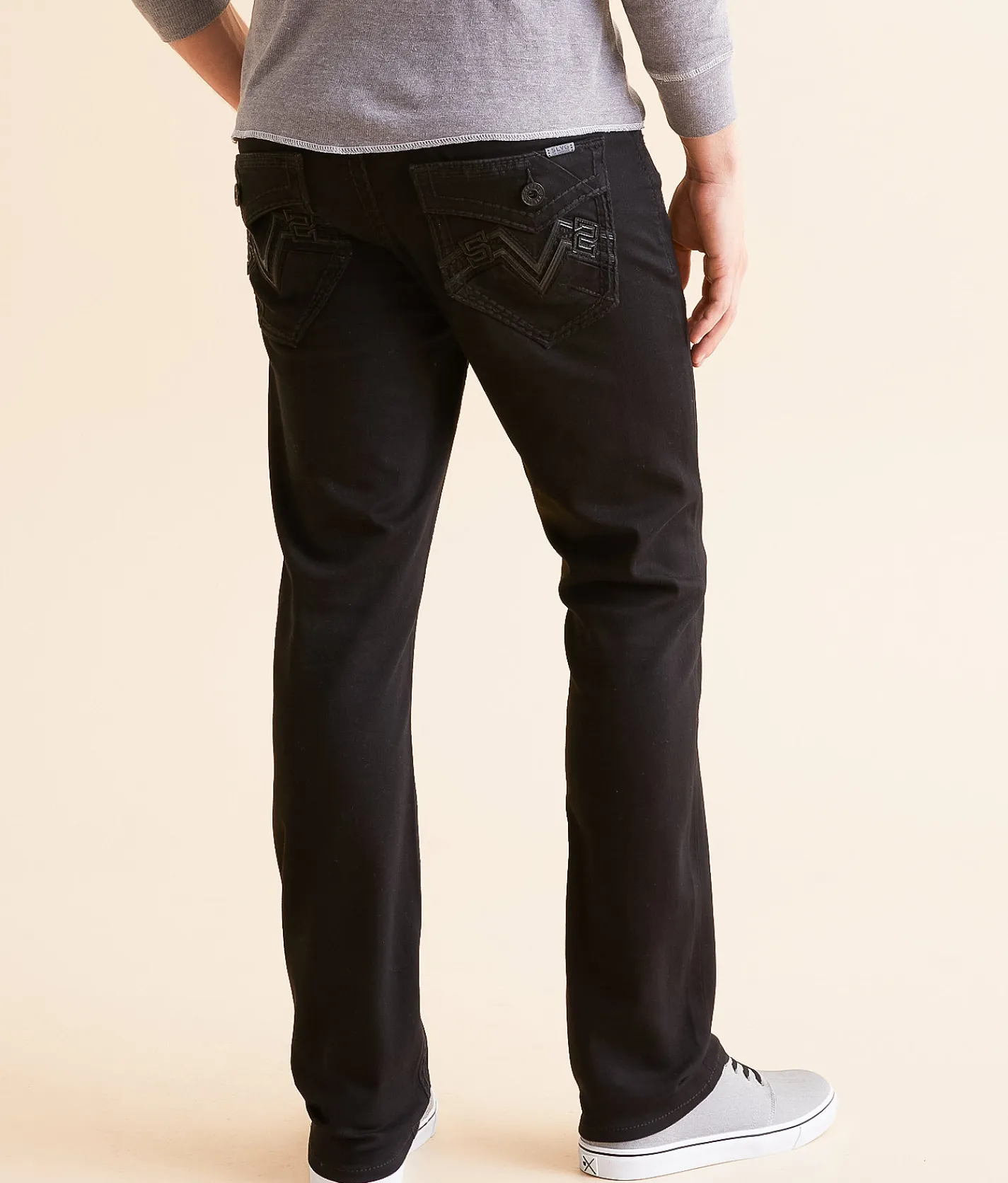 Salvage Havoc Straight Stretch Jean Black Clearance