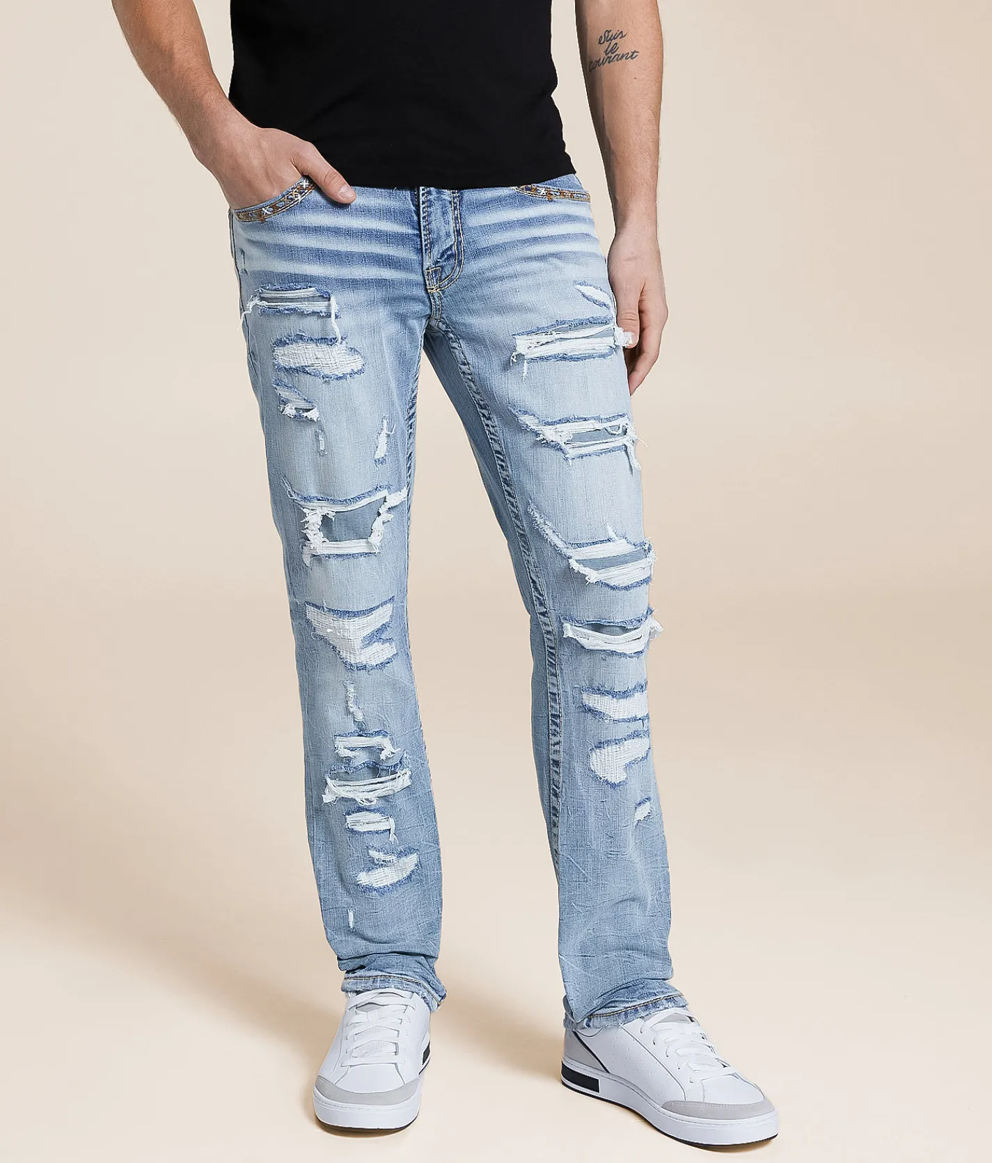 Salvage Havoc Straight Stretch Jean Surly Darkness Outlet