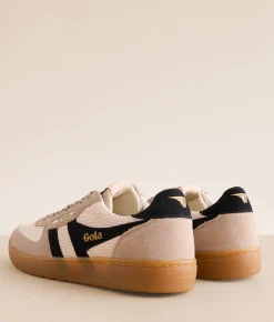 Gola® Hawk 83 Leather Sneaker Off White Bone Black Gum Outlet