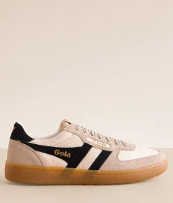 Gola® Hawk 83 Leather Sneaker Off White Bone Black Gum Outlet