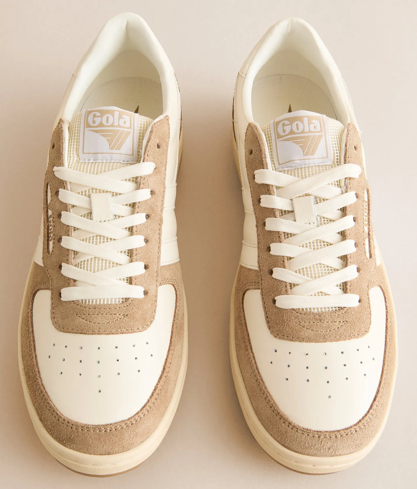 Activewear|Shoes | Gola® Hawk 89 Leather Sneaker Off White Light Caramel