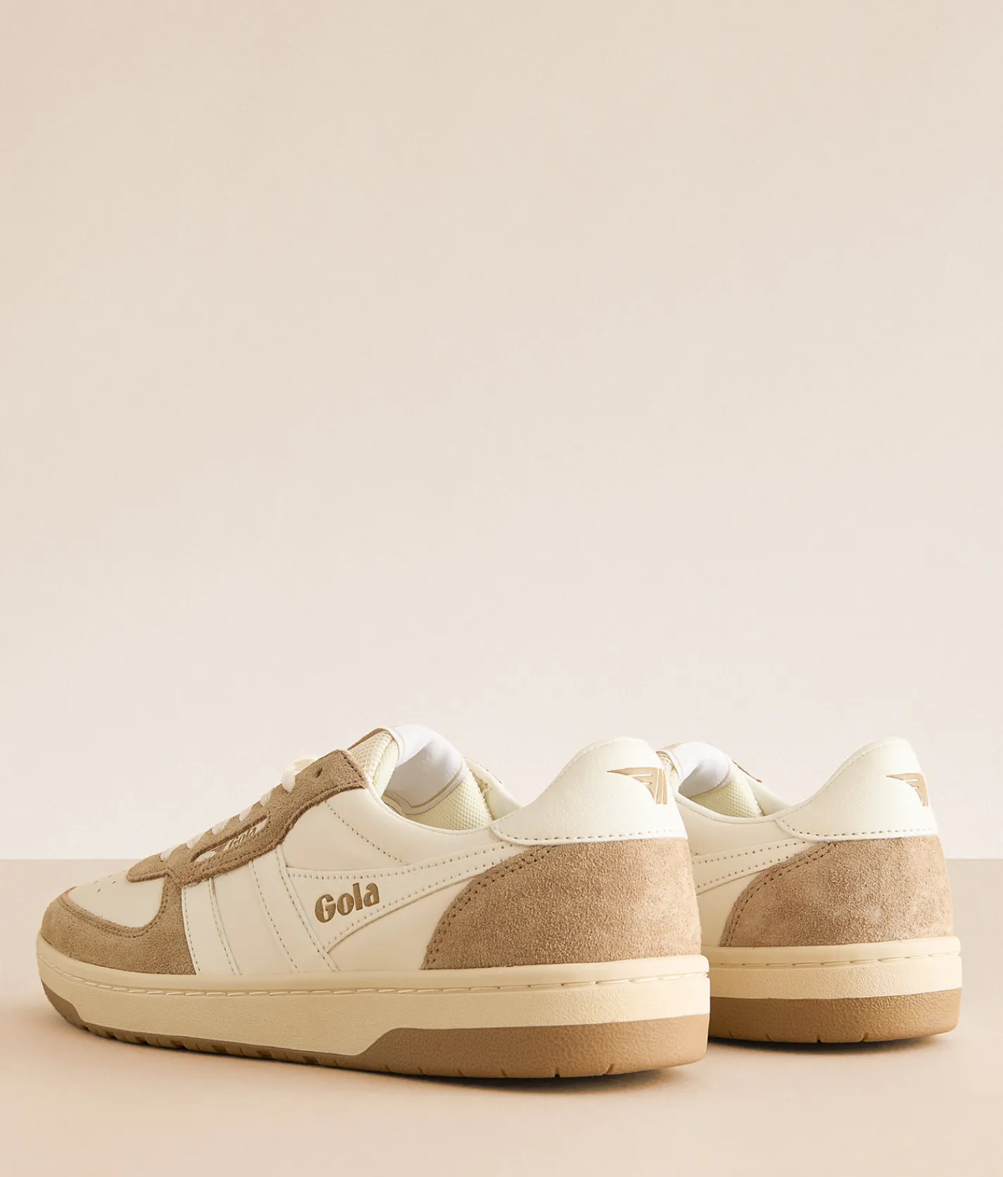Activewear|Shoes | Gola® Hawk 89 Leather Sneaker Off White Light Caramel