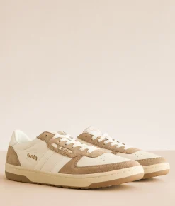 Activewear|Shoes | Gola® Hawk 89 Leather Sneaker Off White Light Caramel