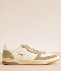 Activewear|Shoes | Gola® Hawk 89 Leather Sneaker Off White Light Caramel