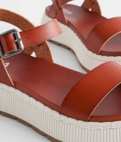 Shoes | Mia Hayley Flatform Sandal Cognac