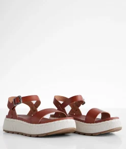 Shoes | Mia Hayley Flatform Sandal Cognac