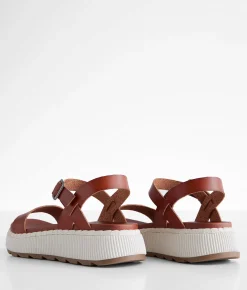 Shoes | Mia Hayley Flatform Sandal Cognac