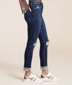 Jeans | VERVET by Flying Monkey Haylie Ankle Skinny Cuffed Jean Windfall